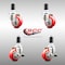 Service Caster 3 Inch 316SS Red Poly Swivel 1-3/8 Inch Expanding Stem Caster Brake SCC, 2PK SS316EX20S314-PPUB-RED-2-TLB-2-138 - alternate 5